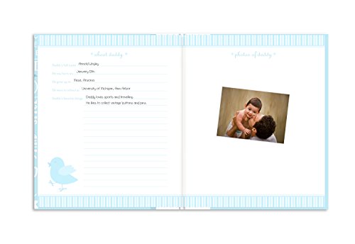 Lil Peach First 5 Years Dream Big Wordplay Baby Memory Book, Baby Keepsake Journal, Gift For New And Exxpecting Parents, 46 Fill In Pages, Blue 1 Count (Pack Of 1) #TOP5