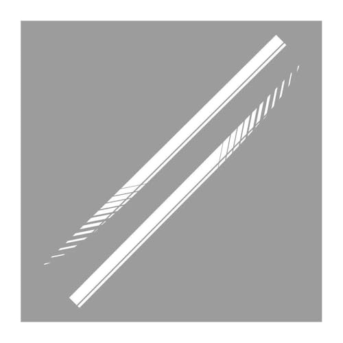 Autocollants de voiture pour jupes latérales, bande vinyle sport blanche