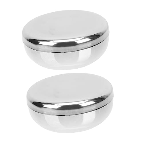 Cabilock 2 Juegos Tazón Inoxidable para Arroz de Unidades para Cocina de Limpiar y Portátil para y Ensaladas