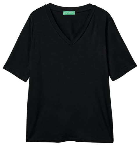 Image of United Colors of Benetton Women's T-Shirt, Black, XS