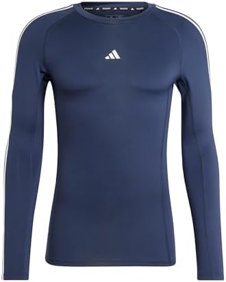 adidas Hombre Techfit Compression Training 3-Stripes Longsleeve