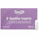 NewLife Naturals Vitamin E Vaginal Suppositories 38IU ESoothe - Moisture & Hydration Support - All Natural Estrogen Free Feminine Care - 24 Inserts