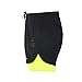 ARSUXEO Men's Active Training Running Shorts 2 in 1 Green Size Large