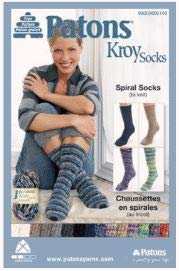 Patons Kroy Socks Fx Yarn, 2-Pack, Geranium Colors Plus Pattern #TOP3