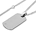 West Coast Jewelry Crucible Tungsten Carbide Diamond Dog Tag Pendant Curb Chain Necklace - 24