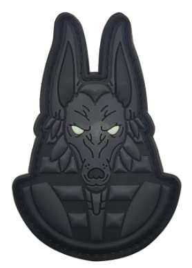 StarWay Egyptian God of The Dead Mummy Anubis Gods of Egypt PVC Patches for Cloth Patch Badge Hook PVC Patch