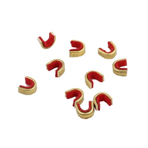 HomeVortex Puntos de corte de cuerda de arco de latón con nailon antideslizante, para una fácil instalación, clips de culatín de flecha para arcos compuestos y recurvos, accesorios para mejorar el