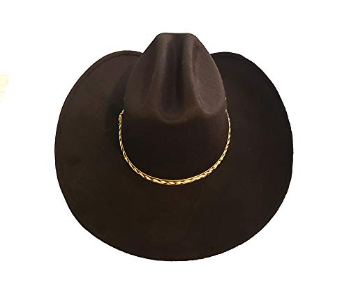 Men's Classic Western Cattleman Suede Black, White, Hard Black, Tan Straw Cowboy Hats (Suede Black, L/Xl) #TOP2