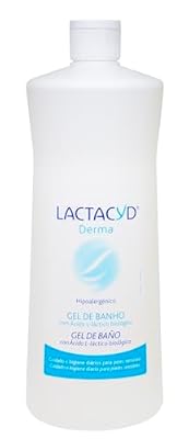 Lactacyd Derma Gel de Baño  Sin Jabón  pieles sensibles  preserva las defensas naturales de la piel  1000 ml