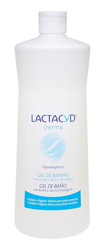 Lactacyd Derma Gel de Baño, Sin Jabón, pieles sensibles, preserva las defensas naturales de la piel, 1000 ml