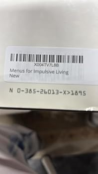 Hardcover Menus for Impulsive Living Book