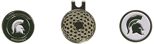 Team Golf NCAA Golf Cap Clip with 2 Removable Double-Sided Enamel Magnetic Ball Markers, Attaches Easily to Hats