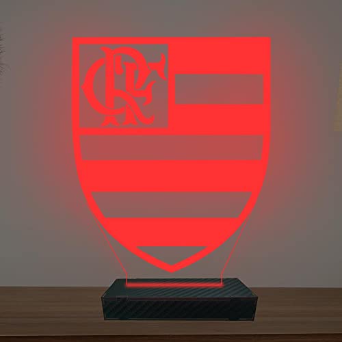 Lumin&aacute;ria Led 3d Time Flamengo Futebol Abajur Luxo
