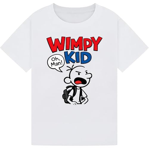 STREETWISE CLOTHING QUALITY CASUAL WEAR World Book Day T Shirt Diary of a Wimpy Reading Shirt Kids Book Day Outfit for School Classroom Reading Fun White 9-11Y