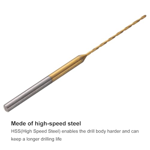 QUARKZMAN 8 Stück Metallbohrer, M35 Edelstahlbohrer, HSS Spiralbohrer, Ø 0,8 mm Mikrogravur Bohrer für Metall, Stahl, Aluminium, Kunststoff, Holz