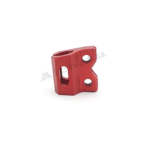 Image of ACZ Red Front Brake Line Holder Hose Clamp, for Yamaha YZ YZF 65 85 125 250 450 2004-2019, for Honda CR CRF 125R 250R /X /RX 450R /X /RX 250L /M