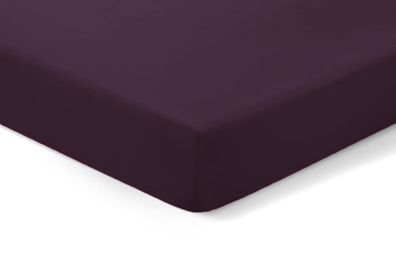 Amigozone Plum Extra Deep 16"(40Cm) Non Iron Percale Pollycotton Fitted Sheets (Single, )