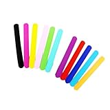 ORFOFE 20 Stück Silikon Klatscharmbänder für Einfarbig Flexibel Hautfreundlich Buntes Schnapparmband als Partygeschenk