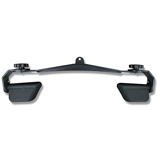 Image of Adjustable Lat Pull down Bar, Cable Machine Attachments for Gym, Home Gym Fitness T-bar Row Pulldown Attachments, Lat Pull Down Machine Wide Grip Neutral Grip Handle