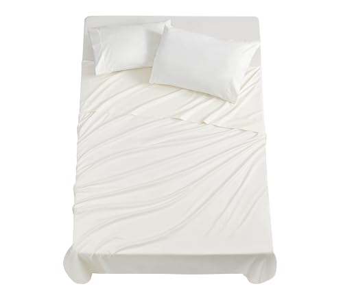 Miniatura 2 de Todocama – Juego de Sábanas de 4 Piezas - 5003 - Sábana Bajera Ajustable - Encimera - Dos Fundas de Almohada de 50x80cm. (Cama 90x190/200 cm, Beige)