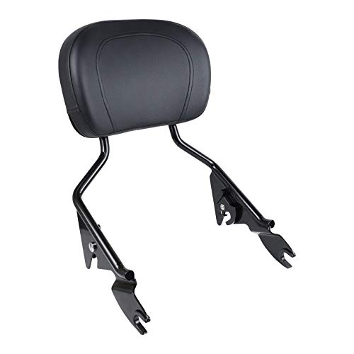 DSISIMO Detachable Black Upright Passenger Backrest Sissy Bar With Pad Fit For Touring Road King Electra Glide Road Glide Street Glide FLHR FLHX FLHT FLTR 2009-2020