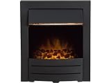 Adam Colorado Electric Fire in Black with Realistic LED Flame Effect and Dual Heat Settings