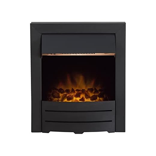 Adam Colorado Electric Fire in Black with Realistic LED Flame Effect and Dual Heat Settings