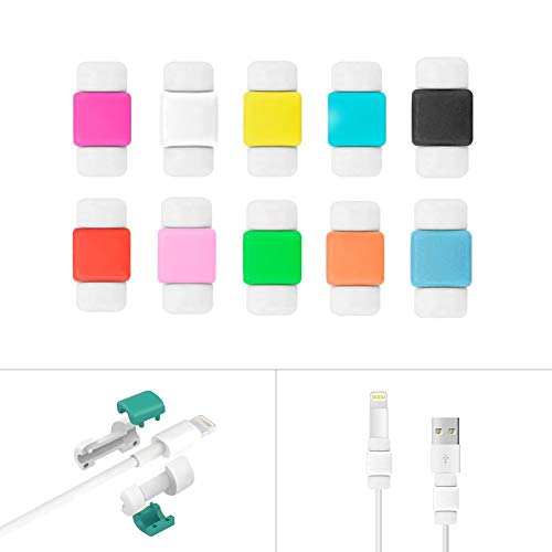 Data Cable Saver (10 Packs) BUTEFO Assorted Colorful Charging Cable Protector Saver Protective Compatible for iPhone 5,5s,6,6S, 6 Plus,7, 7Plus (10 Colors contained)
