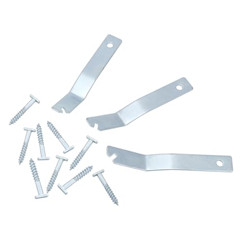 Image of QWORK T-Screw Security Hangers, 100 Pcs T Head Security Screws & 3 Pcs T Screw Wrenches - Secure Picture Frames, Lock Artwork