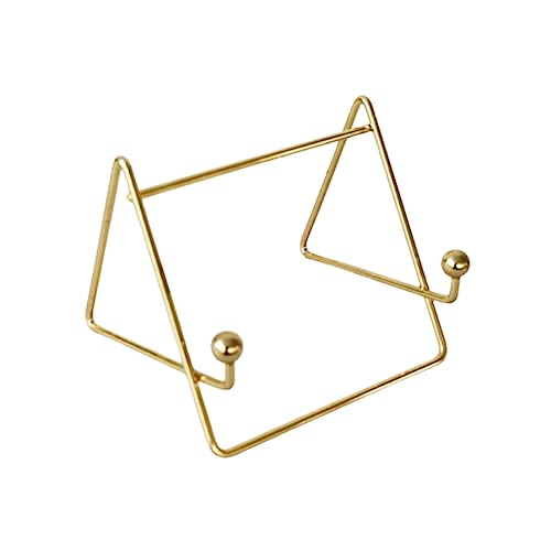 ARFUKA Book Stand Recipe Cookbook Holder Easel Stand Stainless Steel Reading Recipe Cookbook Tablet Holder for Documents, Magazines and Tablets Gold