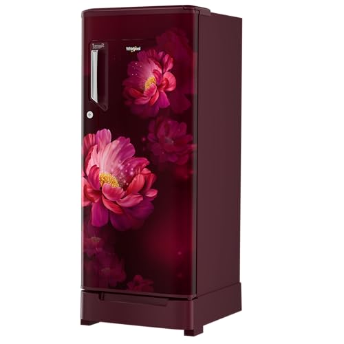 Image of Whirlpool 192 L 4 Star Direct-Cool Single Door Refrigerator with Base Drawer (215 IMPC ROY 4S Wine PEONY-Y, Red, 2026 Model)