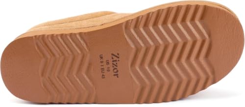 Image of Zizor Men's Fuzzy Cozy Slippers Microsuede Indoor Outdoor Home Comfy Winter Slip On Cute Warm Memory Foam Furry Shoes