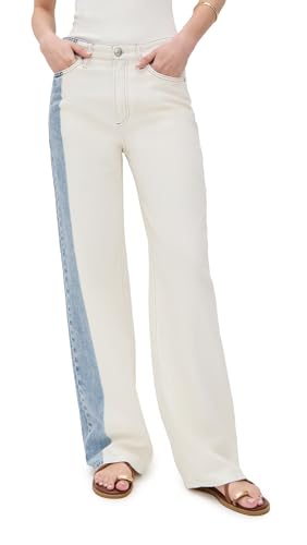 rag & bone Women's Featherweight Logan Mid-Rise Wide Leg Jeans