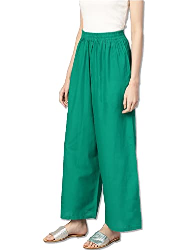 Image of Go Gazab - Stylish Women's Palazzo: Trendy Rayon Solid Color Ethnic Wear Palazzo