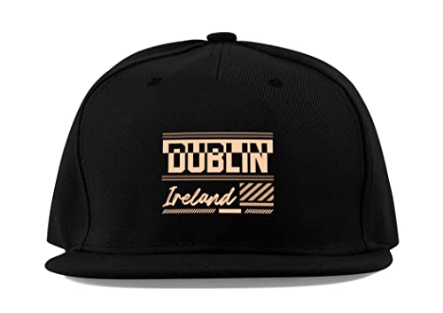 Casquette baseball Dublin en coton respirant noir style Fullcap visière plate sport homme femme