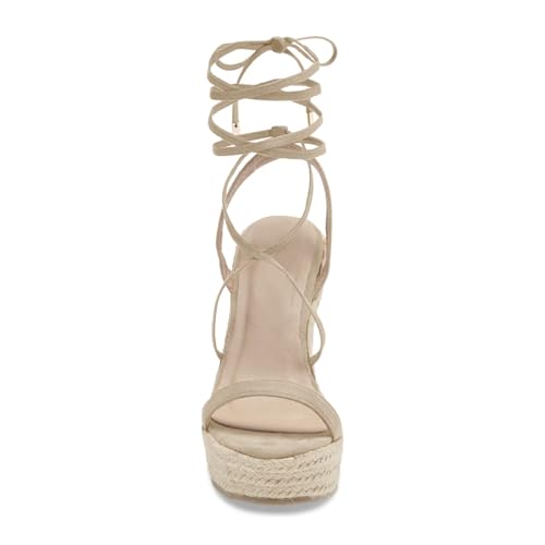 Women's Espadrille Wedges Lace Up Platform Ankle Cross Strap Slingback Summer Dress Sandals4