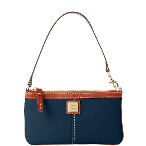 Dooney & Bourke Bolso, Pebble Grain Large Slim Wristlet, Azul medianoche, Talla única
