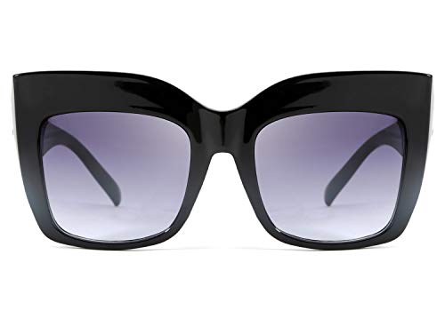 FEISEDY Retro Overesized Cat Eye Sunglasses Women Men Square Cateye UV400 Sunglasses B2629