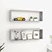 vidaXL 2X Etagères Cube Murales Etagères Suspendues Etagères Flottantes Salon Chambre Salle de Séjour Intérieur Gris Béton 80x15x26,5 cm Aggloméré