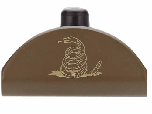 NDZ Performance Grip Plug for Glock Gen 4-5 – Heavyweight Brass – Fits G17 G19 G22 G23 G31 G34 G45 G47 – FDE Cerakote Finish, Don't Tread On Me Snake Only – Made in USA