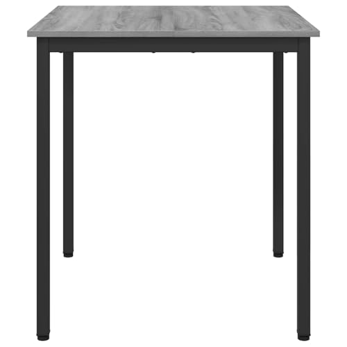 Table à manger rectangulaire en métal 70x70x75 cm avec surface en bois - 7