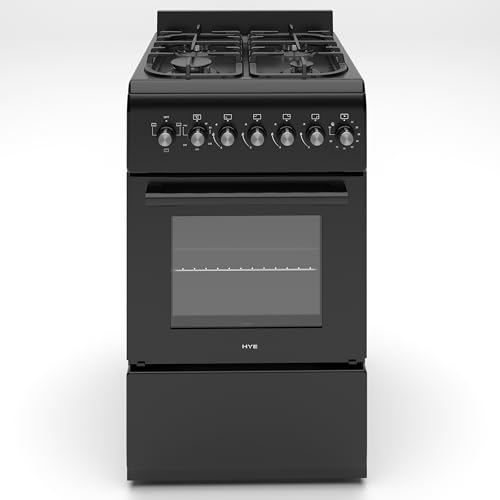 HYE Gas Cooker - Versatile 4 Burner Gas Hob Electric Oven