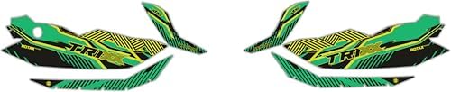Fit for SeaDoo Spark TRIXX 2UP 3UP Vinyl Sticker Decal Graphics Set – Jetski (2016-2023), Bubble-Free Technology, Protective Laminate, UV Resistant Decals (Green/Yellow 2)