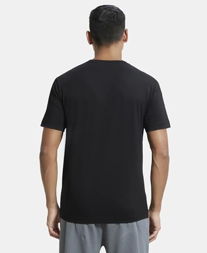 Jockey 2714 Men's Super Combed Cotton Rich Solid Round Neck Half Sleeve T-Shirt (Image - 3)