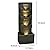 ourrco 39.3" H Concrete Modern Water Fountain 5-Tiers Indoor/Outdoor Water Fountain w/LED Lights Cascading Waterfall Features for Home Garden Backyard Decor