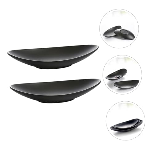 Juego 2 Platos Sushi Melamina Negro miniatura 6