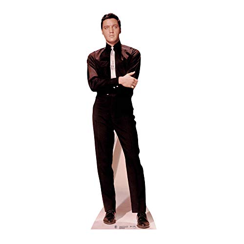 STAR CUTOUTS SC228 Official Lifesize Cardboard Cutout Elvis Presley in Suit and Tie (Black/White)