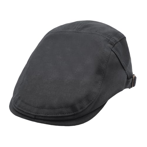 Image of ZLYC Men Cotton Flat Cap Summer Scally Ivy Gatsby Newsboy Beret Driver Cabbie Hunting Hat