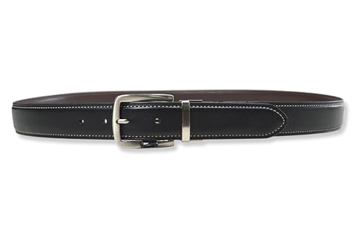 Clarks Mens Reversible Vegan Synthetic Faux Leather 1.5" Belt, Black/Brown (44W)2