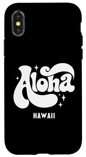 Aloha Hawaii Hawaiian Island Palm Tree Beach Verano Carcasa para iPhone X/XS
